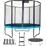 Kangui - trampoline de jardin rond 305 cm + filet + échelle + bâche + kit ancrage - punchi bleu Kangui - trampoline de jardin rond 305 cm + filet + échelle + bâche + kit ancrage - punchi bleu