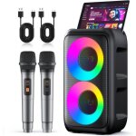 Karaok� bluetooth 2026 2 micros sans fil enceinte led usage professionnel