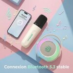 Karaoke enfant avec 1 microphones cdisplay microphone karaok� sans fil haut - parleur bluetooth avec ...