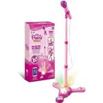 Karaoke enfants - amoune - jouet fille 3 - 8 ans - pied rglable - rose
