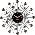 Horloge murale - karlsson - ka4860bk - ronde - noir - d30 cm - design contemporain