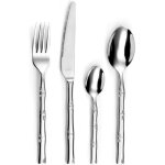 M�nag�re - amefa - karma - 24 pi�ces (6 pers. ) - inox finition brillante - manches tiges bambou - coffret ...