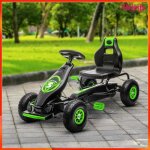 Kart � p�dales - akozon - 8688 - si�ge r�glable 3 positions - frein � main - roues caoutchouc suspendues ...
