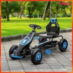 Kart � p�dales - akozon - 8689 - si�ge r�glable 3 positions - frein � main - roues caoutchouc avec suspension ...