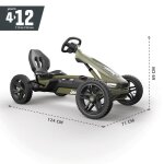 Kart à pédales jeep rally cherokee - berg toys - 4 roues - vert kaki - siège réglable - pneus à chambre ... Kart à pédales jeep rally cherokee - berg toys - 4 roues - vert kaki - siège réglable - pneus à chambre ...