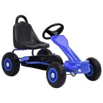 Kart a pedales avec pneus bleu