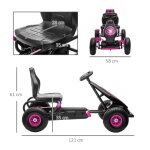 Karting pour enfants avec p�dales si�ge r�glable utilisation int�rieure et ext�rieure � partir de 5 ans ...