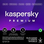 Antivirus - kaspersky premium - activable sur 10 appareils - abonnement 1 an - version tlchargement ...