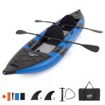 Kayak gonflable 2 places 381x94x40cm costway - 2 pagaies en aluminium2 ailerons amovibleskit de r�paration ...