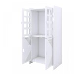 Kedia armoire de salle de bain � quatre portes et deux niveaux meuble de rangement pour salle de bain ...