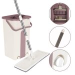 Kedia. balai microfibre et seau essoreur serpillire plat rotatif 360 vadrouille de mains libre pour ...