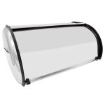 Kedia bo�te � pain en m�tal argent 44 * 27 * 18cm huche � pain �l�gante et vintage avec couvercle pour ...