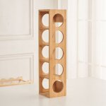 Kedia casier � vin en bois massif meuble de cuisine 60 bouteilles style vintage 13. 5 * 12 * 53cm range ...