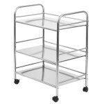 Kedia desserte de cuisine table roulante � 3 plateaux inox chariot de service 61 * 36 * 75cm surface ...