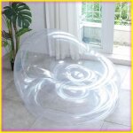 Keenso chaise gonflable transparente fauteuil gonflable transparent avec dossier mobilier gonflable amusant ...