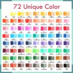 Keenso crayons de couleur grasse 72 crayons de couleur � coloration forte faciles � saisir pour les loisirs ...