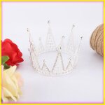 Keenso d�coration de g�teau en m�tal mini couronne de d�coration de g�teau joyeux anniversaire en m�tal ...