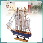 Keenso navire de mod�le mod�le de bateau en bois de style m�diterran�en d�cor de bateau � voile en pin ...