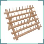 Keenso support de fil en bois de 60 bobines topincn 60 spools porte - fils en bois rack de fil � broder ...