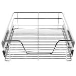 Keke - lot de 2 tiroir panier de rangement tlescopique pour placard - rail inclus 50cm cabinet - mtal ...
