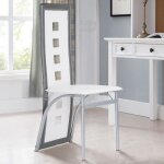 Keke lot de 6 chaises de salle � manger - blanc / gris - style mode minimaliste moderne - 102 (l) * 45 ...