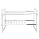 Keluodae Étagère de rangement sous Évier - acier inoxydable et plastique pp rack extensible organisateur ... Keluodae Étagère de rangement sous Évier - acier inoxydable et plastique pp rack extensible organisateur ...