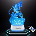 Kenlumo lampe jinx cadeau no�l enfant league of legends lampe de chevet led t�l�commande touchez pour ...
