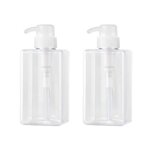 Kentop 450ml distributeur de savon lot de 2 flacon pompe vide en plastique conteneur de bouteille pour ...