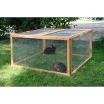 Kerbl - enclos extrieur pour rongeurs - vario bois - grillage fin - dimensions 120x120x59cm