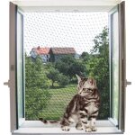 Filet de protection pour chat - kerbl - 6x3m - transparent - rsistant aux intempries - fixations incluses ...