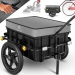 Kesser® remorque pour vélo remorque chariot de transport gris Kesser® remorque pour vélo remorque chariot de transport gris