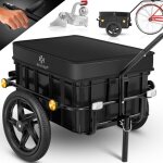 Kesser® remorque pour vélo remorque chariot de transport noir Kesser® remorque pour vélo remorque chariot de transport noir