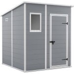 Abri de jardin - keter - manor pent 66 - 3. 20 m� - r�sine - gris