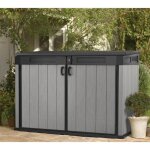Abri de stockage de jardin - keter - grande store - 2020 l - gris anthracite - plastique rsistant