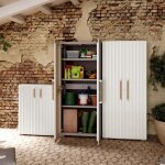 Keter armoire de rangement basse groove beige et sable armoire de rangement basse armoire de rangement ...