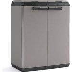 Keter armoire de recyclage gris et noir 85cm armoire � d�chets poubelle jardin 434771