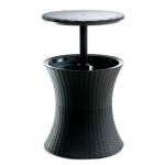 Glacire - keter - coolbar pacific - 2 - en - 1 - aspect rotin lgant - noir