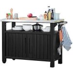Keter grand buffet barbecue 066m en rsine - gris