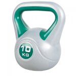 Gorilla sports kettlebell - 10 kg individuel avec poigne avec / sans support plastique en couleurs ...