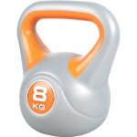Gorilla sports kettlebell - 8 kg individuel avec poigne avec / sans support plastique en couleurs - ...