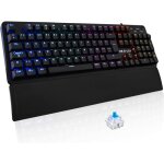 Keyz carbon e clavier m�canique gamer azerty blue switches ultra pr�cis - 16 effets de r�tro - �clairage ...