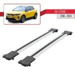 Pour kia stonic 2018 - 2024 barres de toit fly mod�le railing porte - bagages de voiture - gris