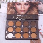 Kiko fille - palette de contour du visage 12 couleurs bronzant maquillage professionnel balayage et contour ...