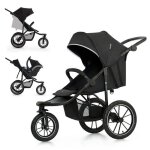 Poussette sportive kinderkraft helsi 2 jogger 3 grandes roues ds la naissance jusqu 27 kg position ...
