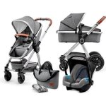 Poussette 3 en 1 combinée - kinderkraft veo - avec siège auto - système de voyage - pliage facile - noir ... Poussette 3 en 1 combinée - kinderkraft veo - avec siège auto - système de voyage - pliage facile - noir ...