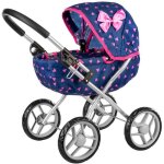 Poussette pour poupe - kinderplay - kp0260t - hauteur de poigne 54 cm - roues en mousse - structure ...