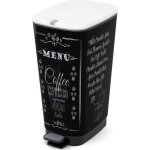 Kis poubelle de cuisine à pédale - noir - motif coffee - 42. 5l Kis poubelle de cuisine à pédale - noir - motif coffee - 42. 5l