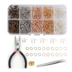 Kit de 1 000 crochets pour boucles doreilles18 mm et 4 mm pour la fabrication de bijoux