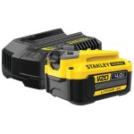 Kit 1 batterie lithium - ion 18v 4ah et chargeur 2ah gamme v20 - stanley fatmax sfmcb14m1 - qw Kit 1 batterie lithium - ion 18v 4ah et chargeur 2ah gamme v20 - stanley fatmax sfmcb14m1 - qw