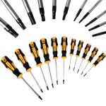 Kit de 11 tournevis torx en acier chrome - vanadium avec pointe magntique et poigne antidrapante